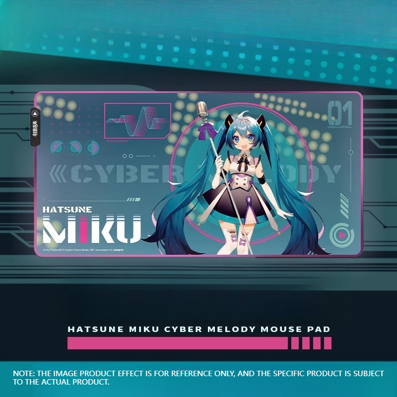 Pc Gaming Hatsune Miku - Игровой коврик Hatsune Miku с подсветкой