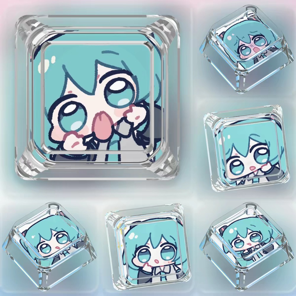 Pc Gaming Hatsune Miku - Кейкап Hatsune Miku в мультяшном стиле,