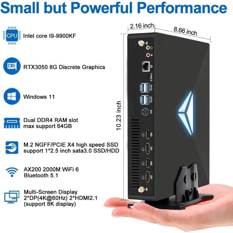 Новинка: Мини-ПК I7 9700F с Wi – обзор и цена Pc Gaming I7
