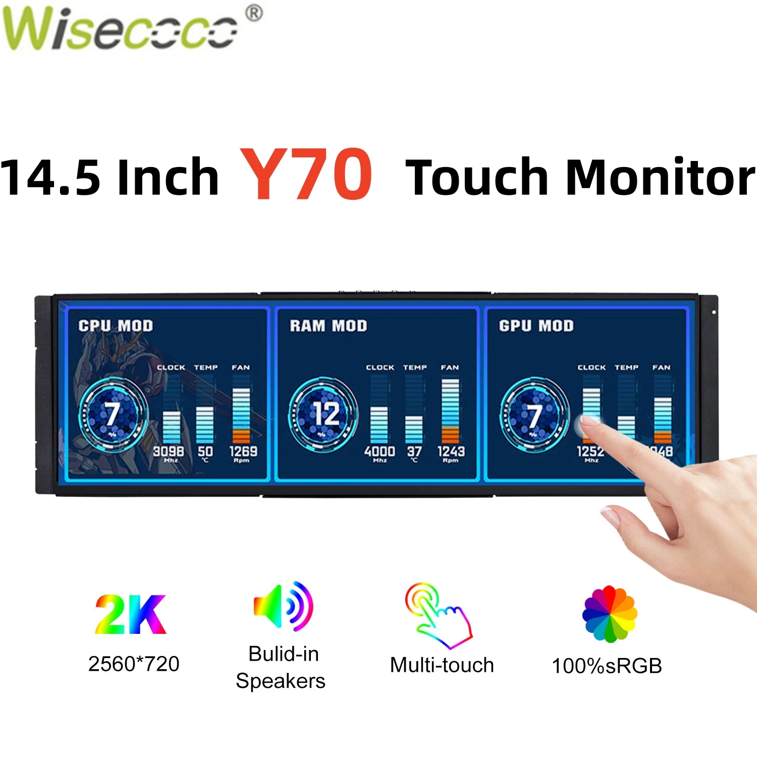 Wisecoco 12,6/14,5-дюймовый 2K – обзор и цена Pc Gaming Y60